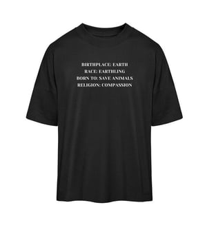 Team Vegan Born to: Save Animals - Organic Oversized Shirt
