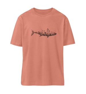 Team Vegan Ocean shark - Fuser Oversized Shirt