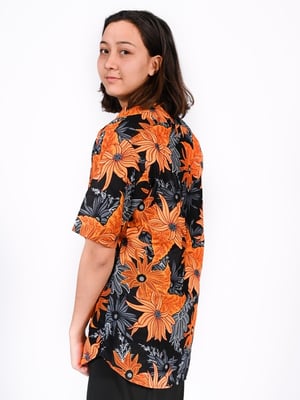 Kurzarmhemd Toór Toór Sunugal Orange / Schwarz Damen