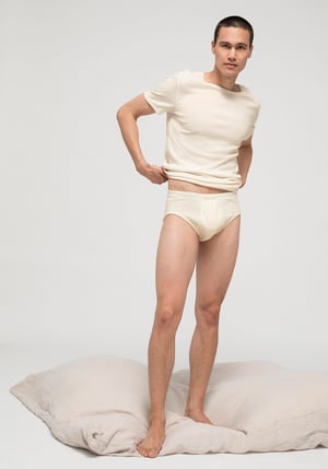 hessnatur Herren Midi-Slip "Pure Nature" aus Bio-Baumwolle - natur - Größe 4