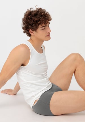 hessnatur Herren Slip PureLUX im 2er Set aus Bio-Baumwolle - grau - Größe 4