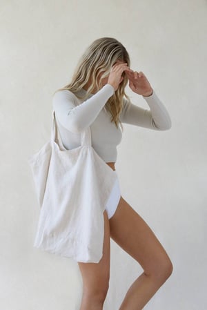 The Lua - Linen Bag White