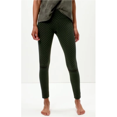 OGNX Leggings Keffiah. Frauen Yoga Leggings Keffiah Muster grün, Gr. XS-XL, 84% Bio Baumwolle 16% Elastan. Nachhaltige Yogakleidung
