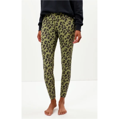 OGNX Leggings Leopard. Frauen Yoga Leggings Leo Muster grün. Gr. XS-XL, 85% recyceltes Polyamid, 15% Elastan. Nachhaltige Yoga Kleidung