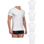 Barrio 13 Unterhemd Herren mit V-Ausschnitt 4er Pack - T-Shirt Kurzarm Basic Slim Fit