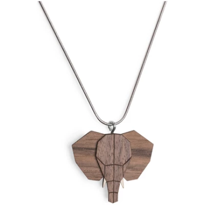 BeWooden Halskette Elefant | Kette mit Anhänger aus Holz