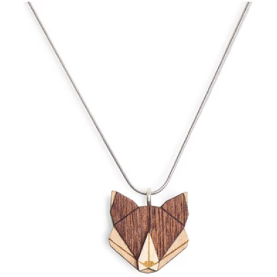 BeWooden Halskette Fuchs | Kette mit Anhänger aus Holz