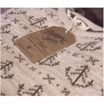 Bidges&Sons Unisex-Strickpullover White Lies