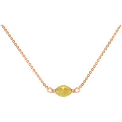 Eppi Goldener Choker mit gelbem Diamant Melodei