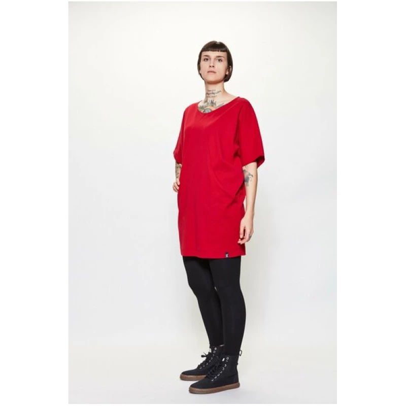 LUMEN organic Longshirt mit Taschen JERSEY rot