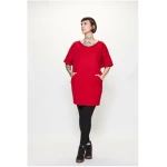 LUMEN organic Longshirt mit Taschen JERSEY rot