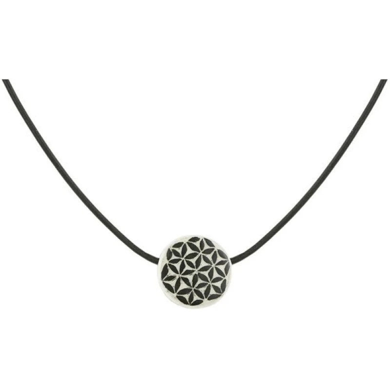 Mambu Design Upcycling Halskette - Flower of Life - Unisex - Straußeneischmuck