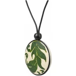 Mambu Design Upcycling Halskette - Leaves - Straußeneischmuck