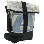 Nyuzi Blackwhite Umhängetasche | recycelt aus Zementsäcken | 2 in 1 Tasche und Rolltop Rucksack in verschiedenen Farben in Größe S