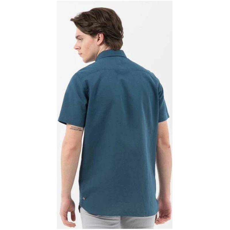 ORGANICATION Kurzarm-Hemd aus Leinen mit Bio-Baumwolle
