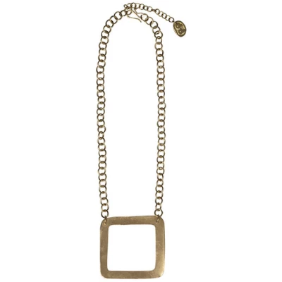 People Tree Kette - Square Necklace Brass
