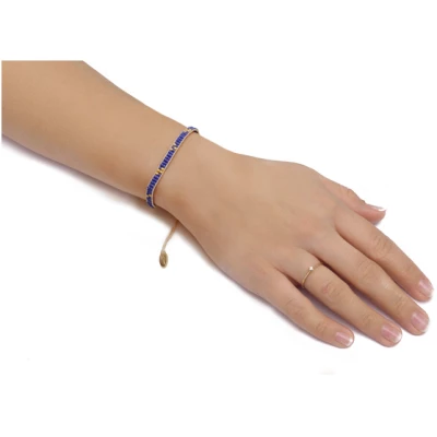 Simaru® Perlenarmband / Freundschaftsarmband "LAPIS DORADO"