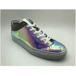 Sneaker aus recyclebarer Regenbogenfolie "nat-2 Sleek vanish"