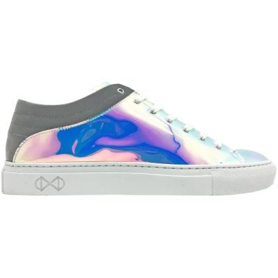 Sneaker aus recyclebarer Regenbogenfolie "nat-2 Sleek vanish"