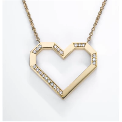 VON KRONBERG Collier PURE LOVE aus 18 Karat recyceltem Gold mit Diamanten - eine brillante Liebeserklärung!