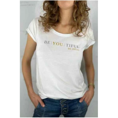 VUNDERLAND & BEAUTIFUL COMMITMENT T-Shirt BE | YOU | TIFUL weiß