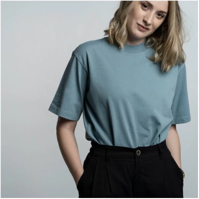 Vresh Clothing Jenniver - Sweatshirt aus Biobaumwolle, Beige/Blau