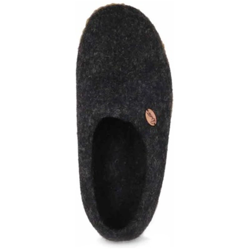 WoolFit Barfuß-Hausschuhe "Footprint" handgefilzt mit Naturgummisohle für Damen und Herren