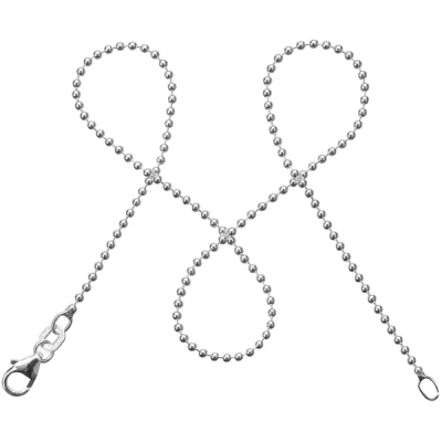 modabilé Kugelkette SPHERE 925 Sterling Silber (1,5mm) Halskette ohne Anhänger