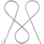 modabilé Schlangenkette 925 Sterling Silber (1,6mm breit) Halskette ohne Anhänger
