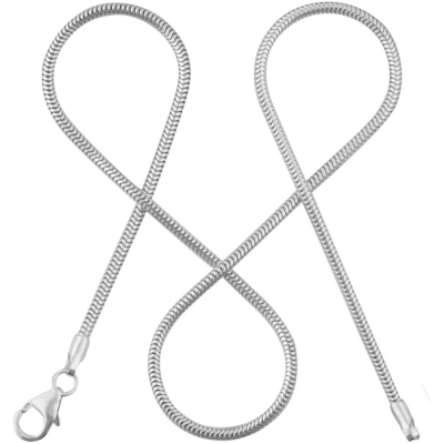 modabilé Schlangenkette 925 Sterling Silber (1,6mm breit) Halskette ohne Anhänger