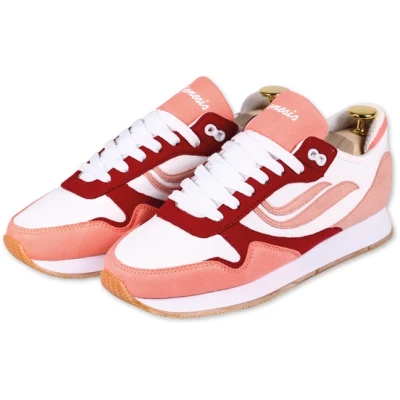 Genesis Footwear Sneaker - G-Iduna Eco-Microfibre PET - Orange White Rose