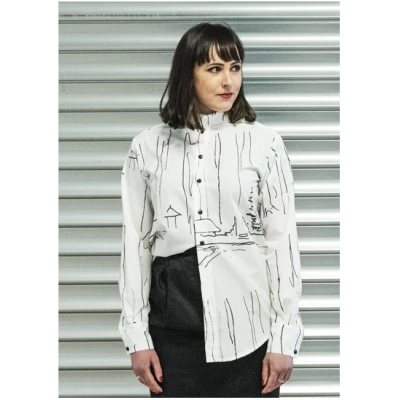 Sophia Schneider-Esleben Shirt Paul Snow - Unisex Hemd Damenhemd und Herrenhemd aus Bio-Baumwolle