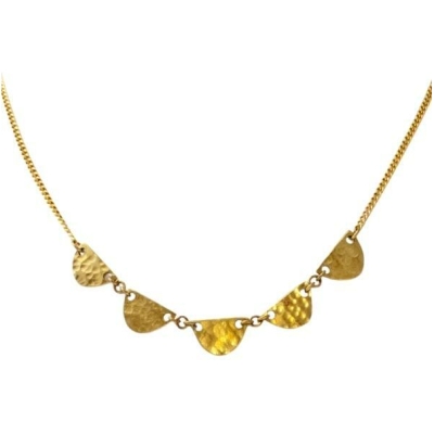 Swahili Coast Messing Halskette - HALF MOON CHOKER - Recycling Messingschmuck