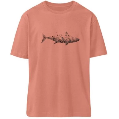 Team Vegan Ocean shark - Fuser Oversized Shirt