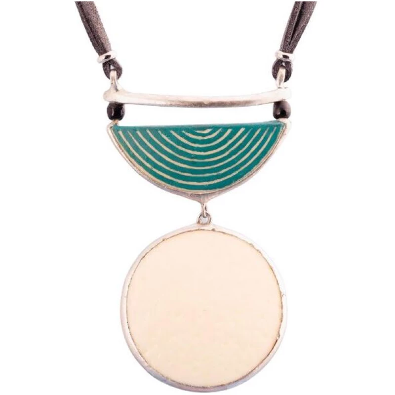Mambu Design Upcycling Halskette - Ocean - Straußeneischmuck