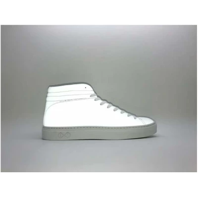 Veganer Sneaker aus Glas "nat-2 Sleek vegan white reflective"