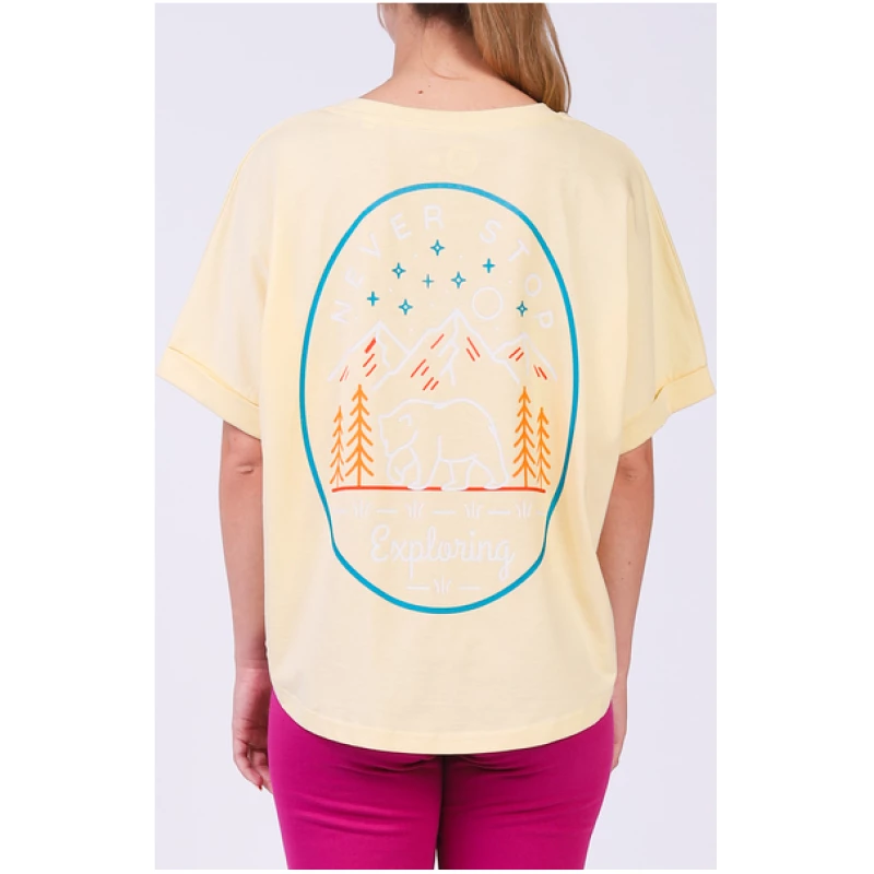 watapparel Never stop exploring | Oversize T-Shirt Frauen