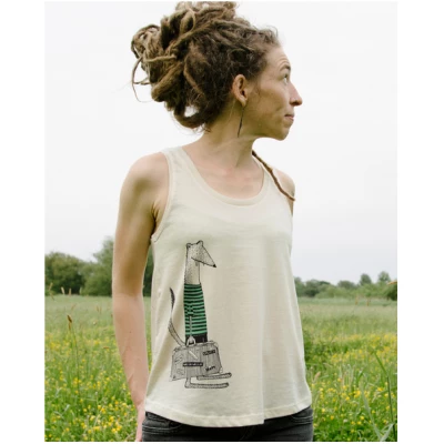 Cmig Damen Tank-Top Reisewiesel in natural raw