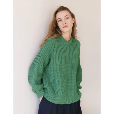Delčia: Fern Green Cotton Sweater