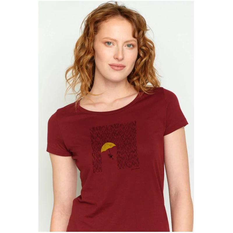 GREENBOMB Animal Bumblebee Rain Loves - T-Shirt für Damen
