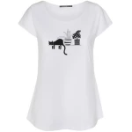 GREENBOMB Animal Cat Window Cool - T-Shirt für Damen
