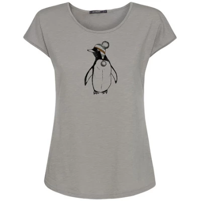 GREENBOMB Animal Penguine Cap Cool - T-Shirt für Damen