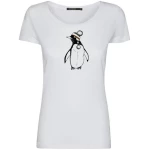 GREENBOMB Animal Penguine Cap Loves - T-Shirt für Damen