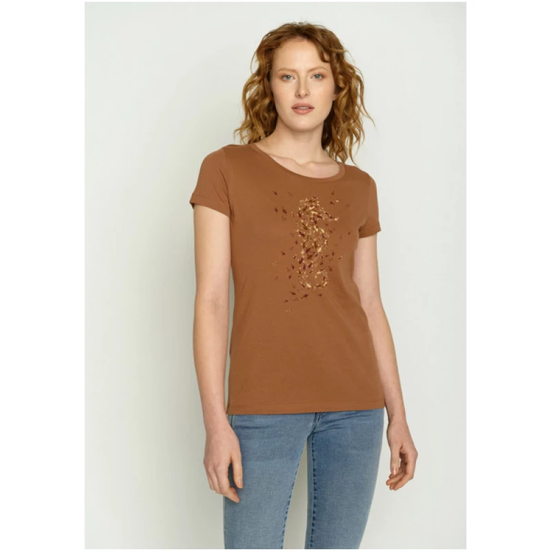 GREENBOMB Animal Seahorse Abstract Loves - T-Shirt für Damen