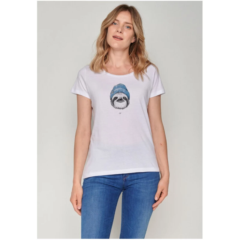 GREENBOMB Animal Sloth Moin Loves - T-Shirt für Damen