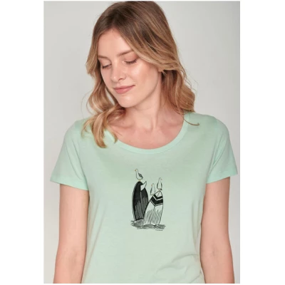 GREENBOMB Animal Surf Seagulls Loves - T-Shirt für Damen