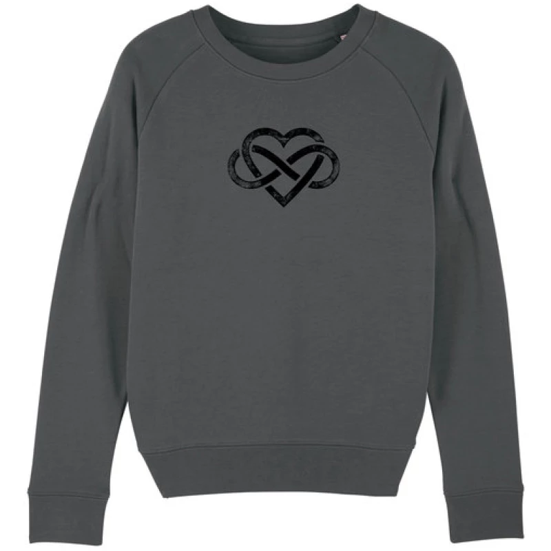 Human Family Bio Damen Rundhals Sweatshirt "Feel - Endless Love" - in 7 Farben