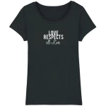 Human Family Bio Damen T-Shirt "Love - Respects" in 4 Farben