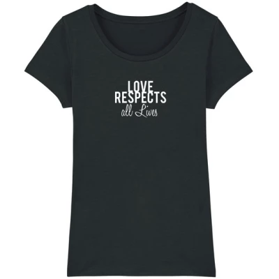 Human Family Bio Damen T-Shirt "Love - Respects" in 4 Farben