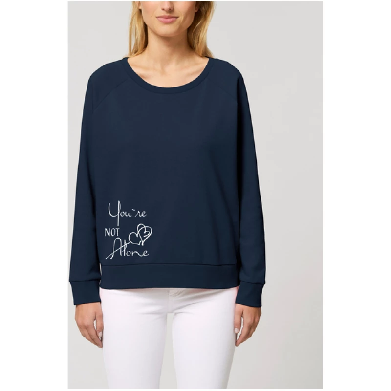 Human Family Weites Bio Damen Rundhals Sweatshirt "Dazzy - Not Alone" - in 4 Farben